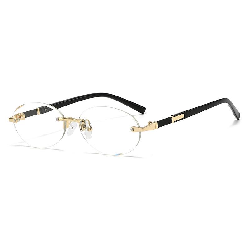 Трендовые безободковые овальные солнцезащитные очки - Заявление о хип-хоп моде для горячей девушки