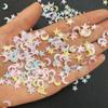 50Pcs Ice Transparent Moon Star 3D Nail Jewelry Resin Nail Ornament Nail Art Decoration