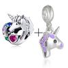 2 шт./лот, новинка 2022, бусины с единорогом в виде животных, подвески, подходят для брендовых браслетов Diy для женщин, изготовление ювелирных изделий в европейском стиле. Купите 1, получите 1 бесплатно