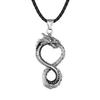 Norse Vikings Dragon Necklaces Men Retro Infinity Symbol Pendant Mix Gold Color Stainless Steel Ouroboros Amulet Hip-hop Jewelry