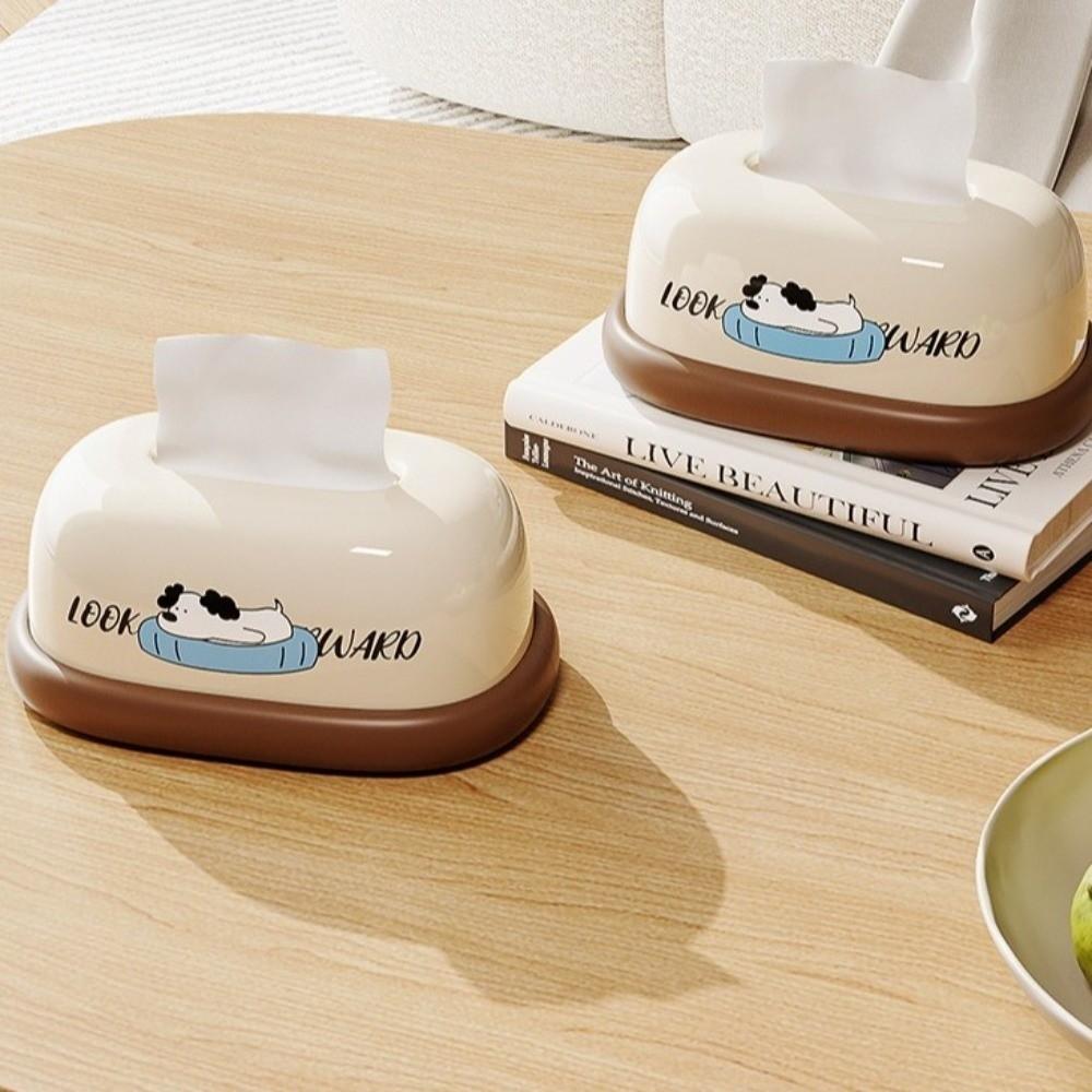 Cream Style Desktop Tissue Box Decorative Tissue Rack Napkin Box Napkin Holder Coffee Table