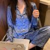 Новые женские пижамы Sweet Love Пижамы с длинными рукавами Весна и Осень Лето Женская домашняя одежда Пижамы Ice Silk Домашняя одежда
