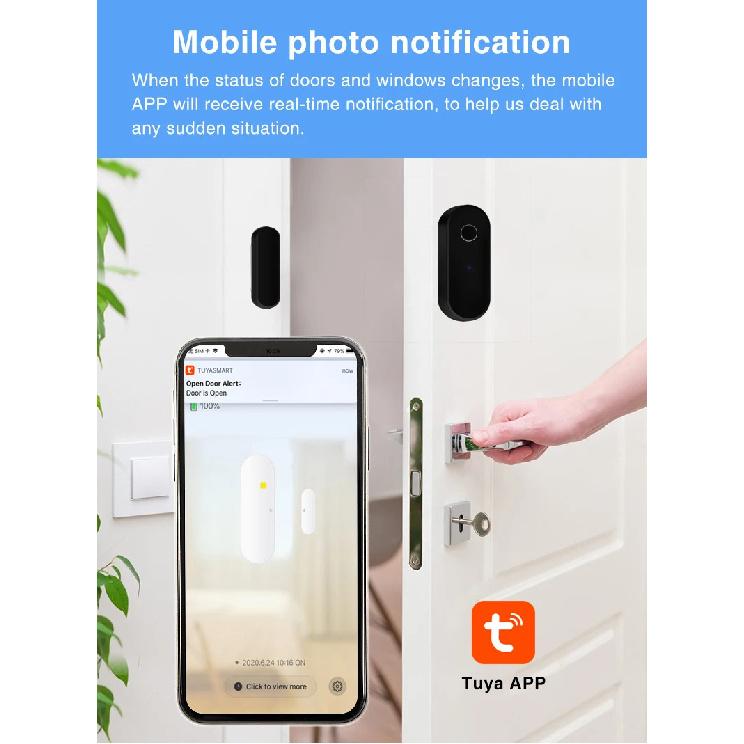 Tuya Zigbee Door Window Sensor Open Closed Detector Smart Home Security Protection Detector Smart Life APP Work With The Gateway
