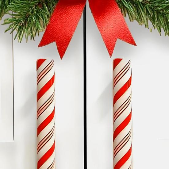 2/8/16 шт. Декоративные накладки для фурнитуры Рождественские мятные накладки на ручки шкафов Красные эластичные накладки на ручки