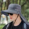 Быстросохнущие летние солнцезащитные шляпы для женщин и мужчин, маска для лица для улицы, широкополая шляпа-ведро, сетчатая, дышащая, водонепроницаемая, большие рыболовные кепки