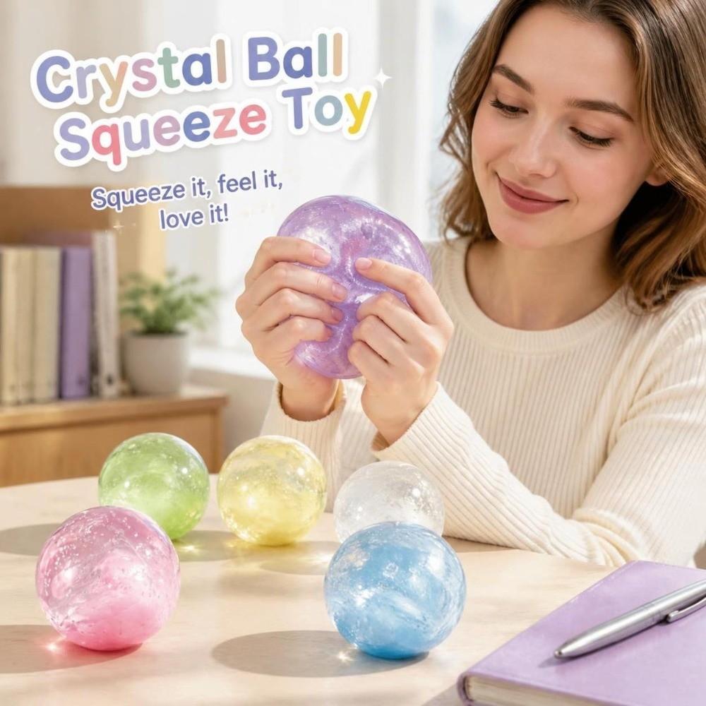 Super Soft Crystal Ball Squeeze Toy Transparent Sensory Fidget Toy Slow Rising Ball Children Gifts