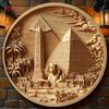 Винтажная жестяная табличка Египетская пирамида Арт Декор с животными Металлическое настенное искусство