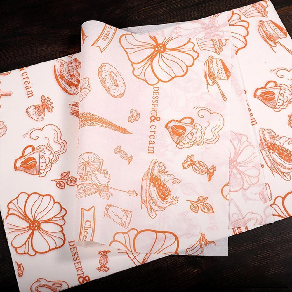 Wax Paper Non-stick Newspaper Style Wax Paper Oil-proof Baking Paper Wrapping Paper Food Packaging