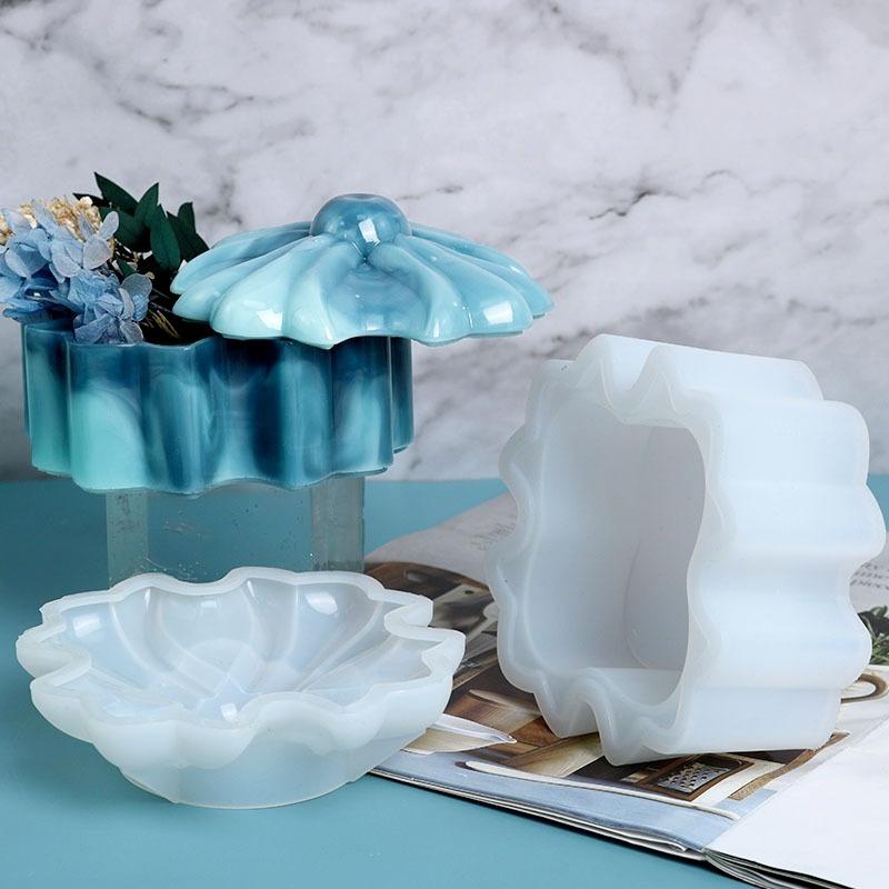 Crow Heart Storage Box Silicone Mold DIY Epoxy Mold Candle Cup Silicon Molds for Resin Art