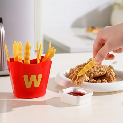 8 шт. Мини-щипцы Магнитные щипцы в форме картофеля фри Кухонные сервировочные щипцы Детские щипцы