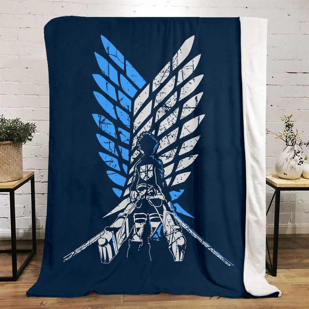 Attack on Titan Soft Comfortable All Seasons blanket Sofa Office Naps blanket Outdoor Travel throw Perfect Gift