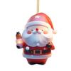 Christmas Santa Claus Ornaments 2D Acrylic Xmas Tree Hanging Decoration for Door Window Wall Tree Party Decor