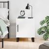 VidaXL Bedside Table High Gloss White 40x40x50 Cm Engineered Wood 827616