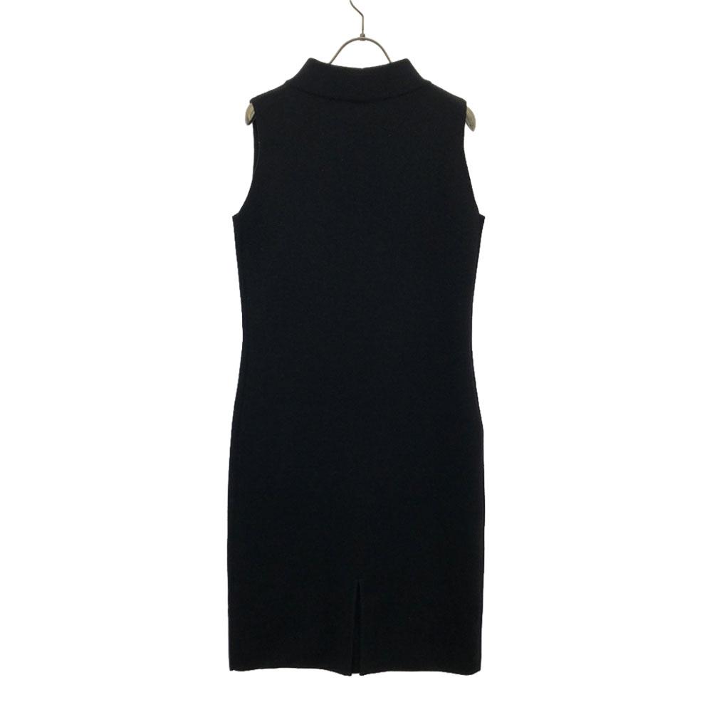 Max Mara 100% шерсть, сделано в Италии Без рукавов Вязаное платье с высоким воротником S Женский Б/у