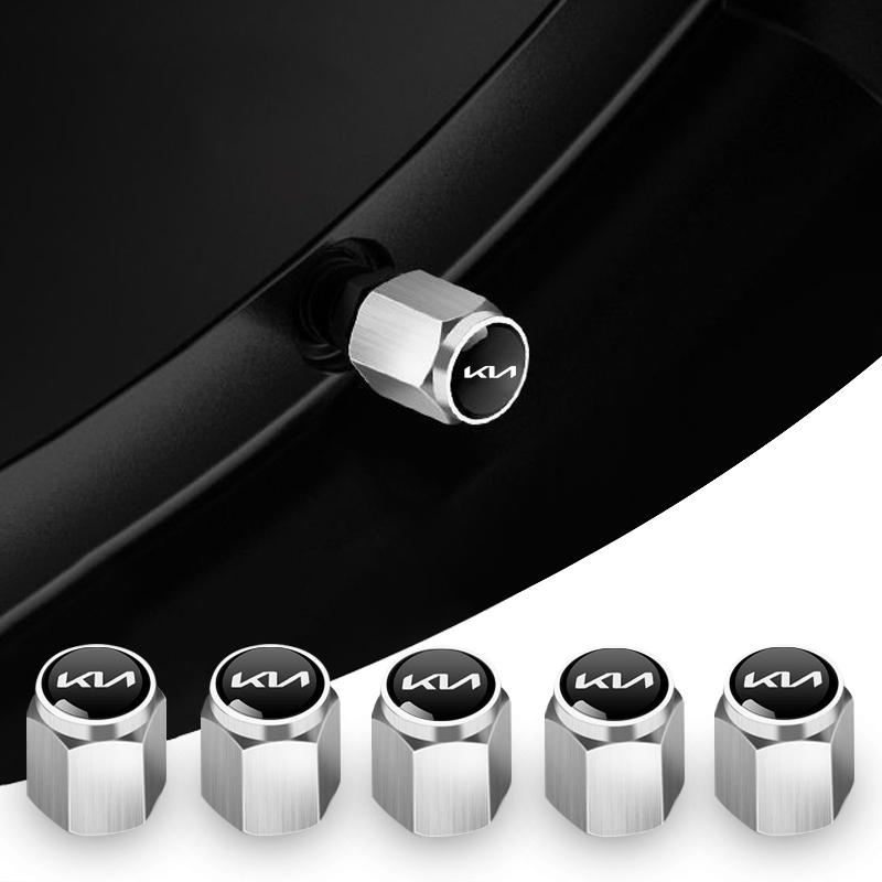 AANX1 5pcs Aluminum Car Tire Valve Caps Cover Theftproof Wheel Tyre Stem For Kia Rio Ceed Sportage Cerato Soul Sorento Picanto Optima