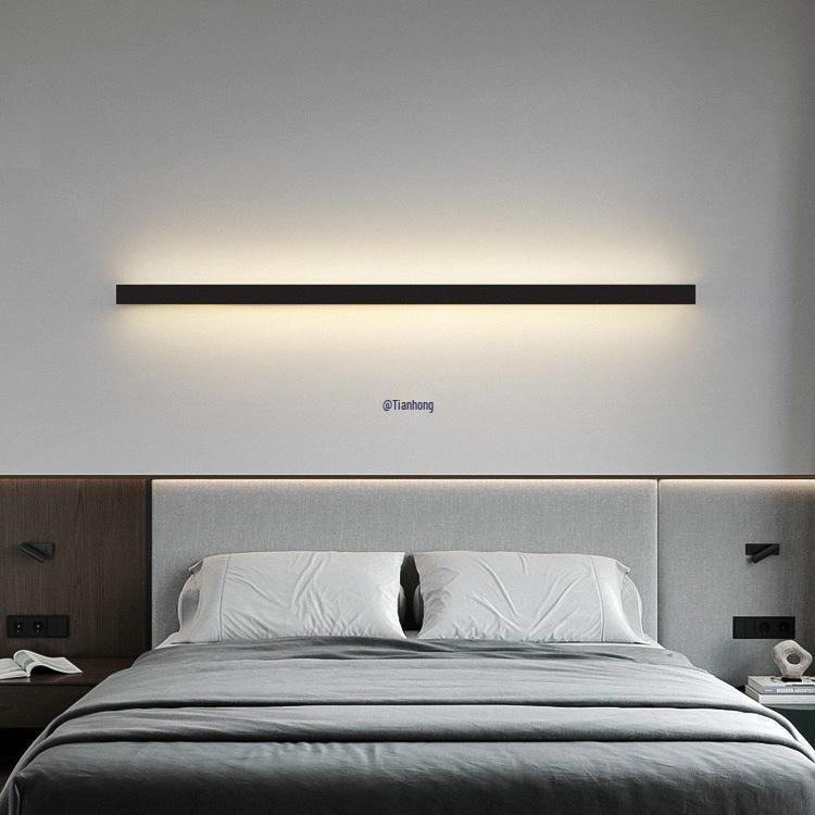 Minimalist Modern Long Strip Wall Lamp for Bedroom, Living Room, or Sofa Side
