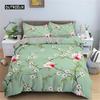 Пододеяльник с ботаническим цветочным принтом King Leaves Flowers Комплект постельного белья из микрофибры Spring Blossom Пододеяльник для односпальной кровати для подростков и взрослых