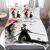 Japanese Samurai Scenery Silhouette 3D Print Bedding Set Cozy Soft Duvet Cover King Queen Twin Size Birthday Gift Bedroom Decor