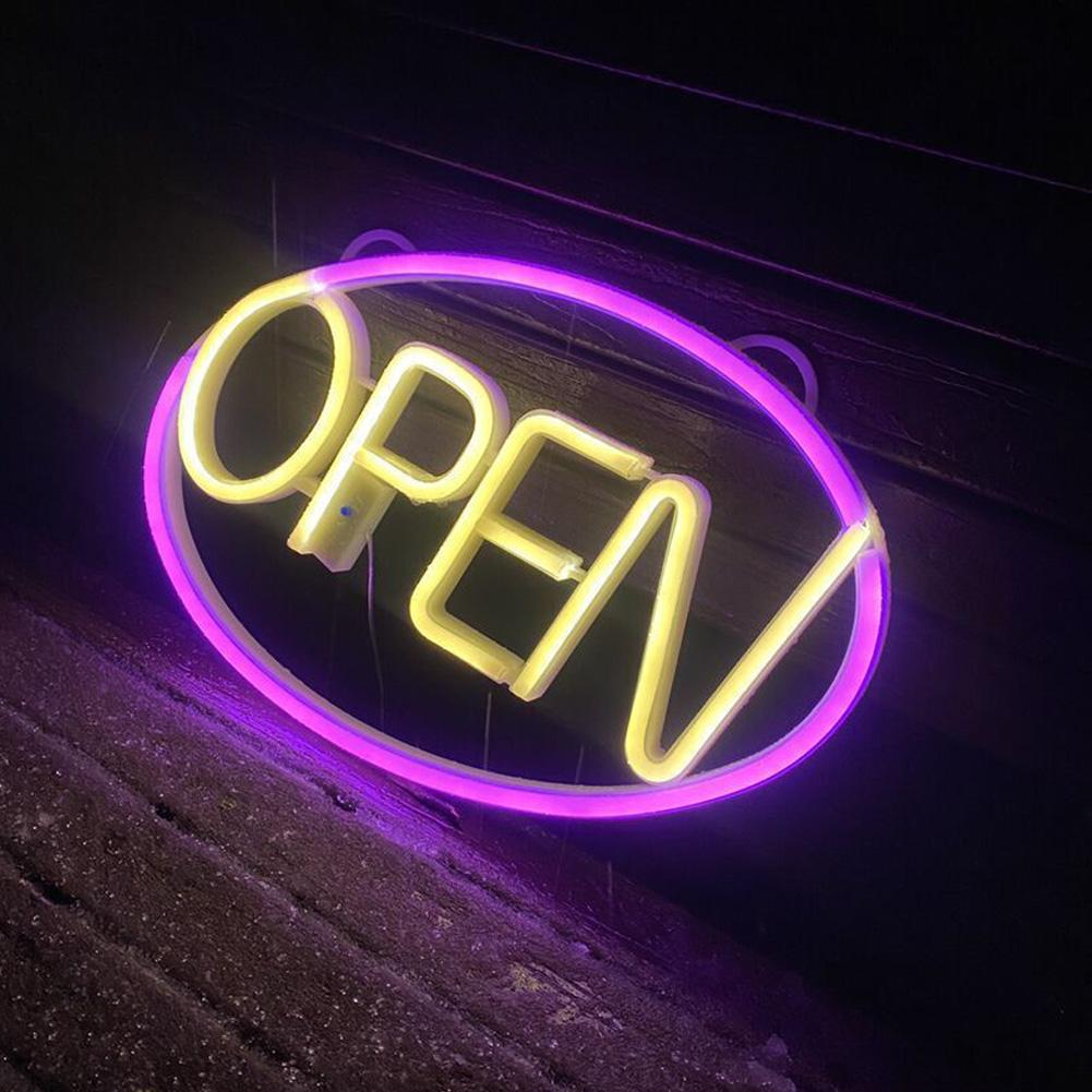 LED Open Signs For Business, Neon Open Sign, Battery/USB Powered Open Sign With ON/OFF Switch For Bar Shop Coffee Salon Hotel Store Walls Window Door