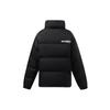 Li Ning Letter Print Color Block Свободная теплая куртка-пуховик унисекс Верхняя одежда черного цвета AYMR304-1
