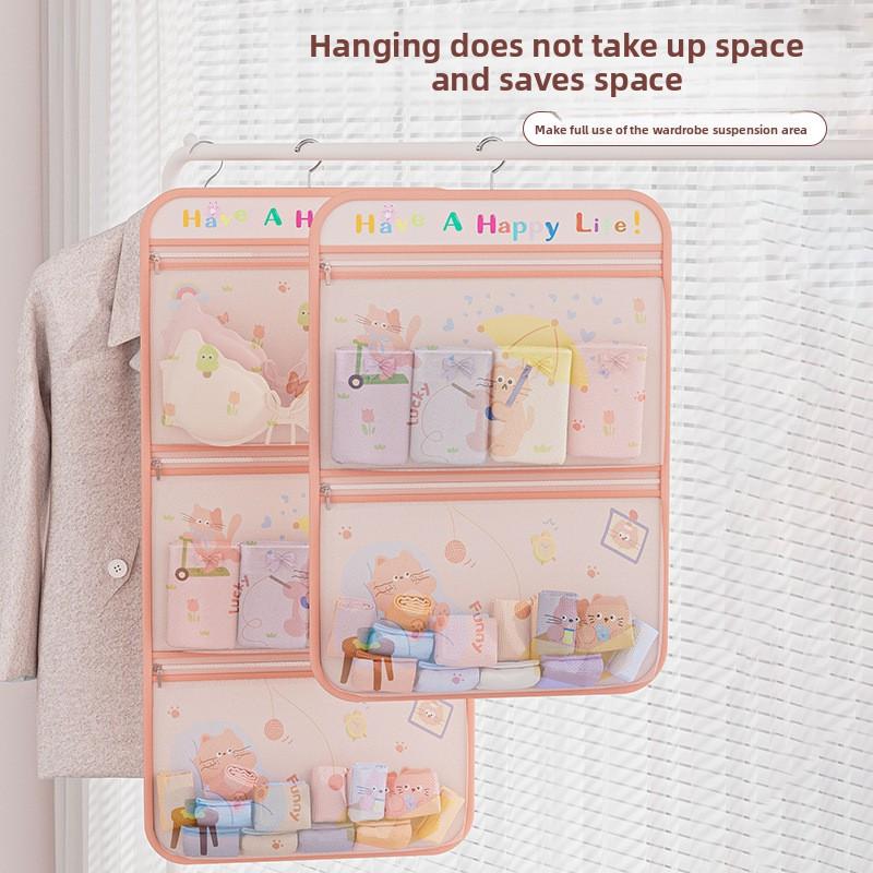 Многослойный подвесной органайзер для хранения носков, нижнего белья, дверь шкафа
