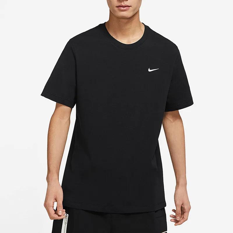 Nike Футболки Мужские Черные С Круглым Вырезом Умеренный Прямой Крой BV0508-010