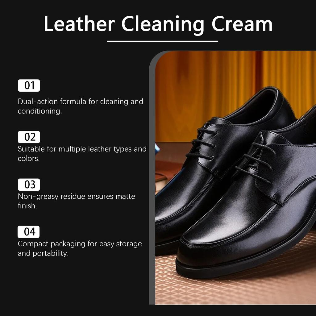 Leather Cleaning And Care Cream Deeply Nourishes And Repairs Scratches Suitable For Leather Bags, Furniture, Car Seats And High-end Maintenance