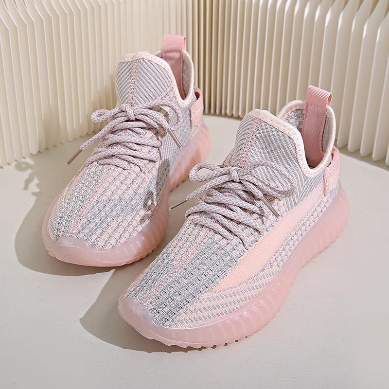 Кокосовые туфли женские 2025 весна новинка дышащие парные мужские и женские туфли мягкая подошва нескользящие летуче-трикотажные легкие спортивные кроссовки для бега