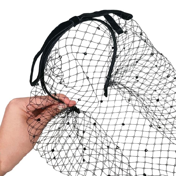 Популярная повязка на голову с вуалью в стиле флэппер, сетчатый головной убор, повязка на голову для женщин, аксессуары для укладки волос для тематического мероприятия, реквизит для косплея