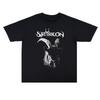 2025 Summer Black Metal Satyricon Printed Cotton Loose Men's and Women's T-shirt High Quality Short Sleeve Tee