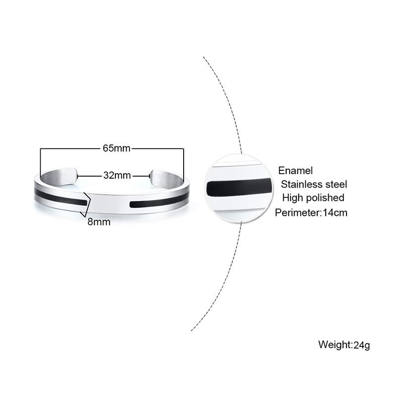 8 мм простые мужские браслеты со звездой Давида на заказ Дракон Скорпион Нержавеющая сталь эмалированные браслеты-манжеты ювелирные изделия для папы бойфренда подарок