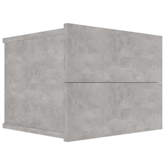 VidaXL Bedside Tables 2 Pcs Concrete Grey 40 X 30 X 30 Cm Chipboard