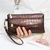Fashion Women's Temperament Clutch Crocodile Pattern Mobile Phone Coin Purse Casual Zipper Hand Bag