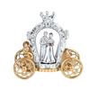 Figurine with Cart – Exquisite Gold & Silver Finish Statue, Perfect for Engagement, Wedding, Adding a Touch of Elegance and Love To Your Home Decor