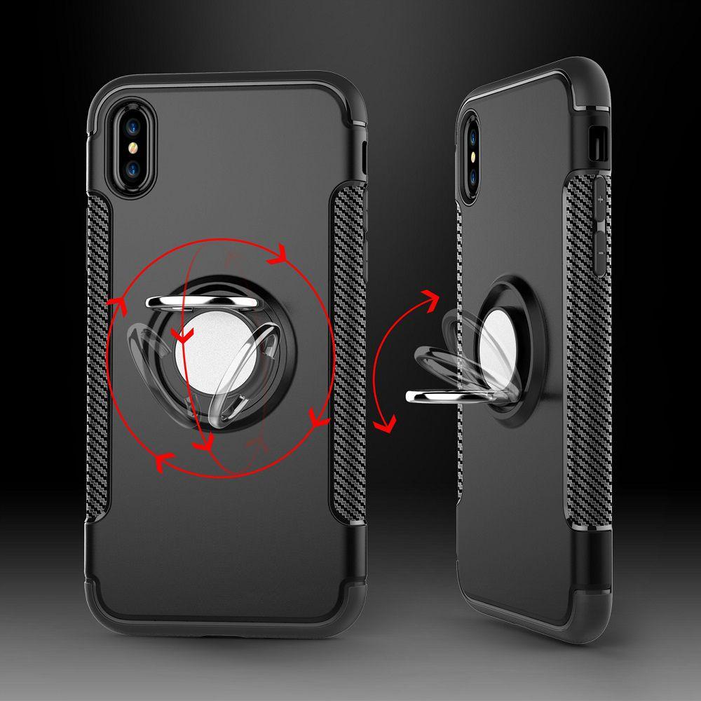 Hybrid Armor Hard Protective Case Rugged Shockproof Ring Holder Cover Kickstand