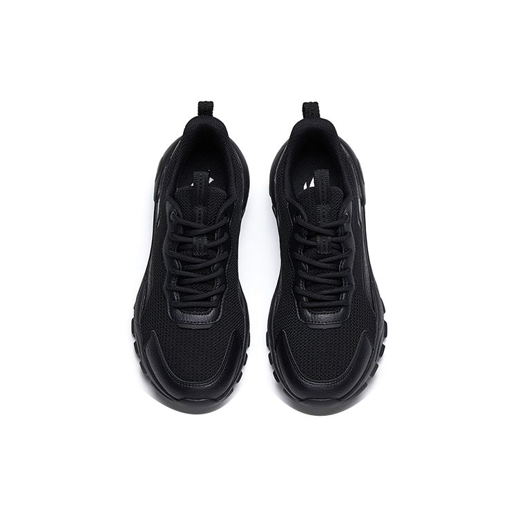 Anta Легкие дышащие низкие спортивные повседневные туфли женские кроссовки черные серебристые 922238832-3