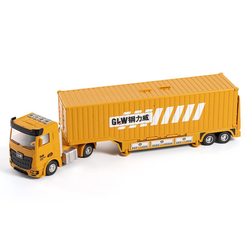 Alloy Construction Vehicle, Container Parking Lot, Simulated Container Track Pendant Children'S Toy Car