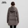 Xuezhongfei Women's Mid-Length Hooded Down Parka