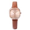 Student Watch Square Dial Faux Leather Strap Quartz Movement Elegant Women Ladies Wristwatch Fashion Jewelry Birthday Gift