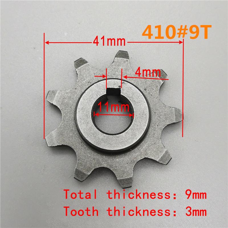 9/13 Зубьев Электромобиль Тип 410 Звездочка Цепи Велосипеда Шестерня Пиньон Мотор Звездочка Шестерня из Углеродистой Стали Для Обычных Велосипедных Деталей