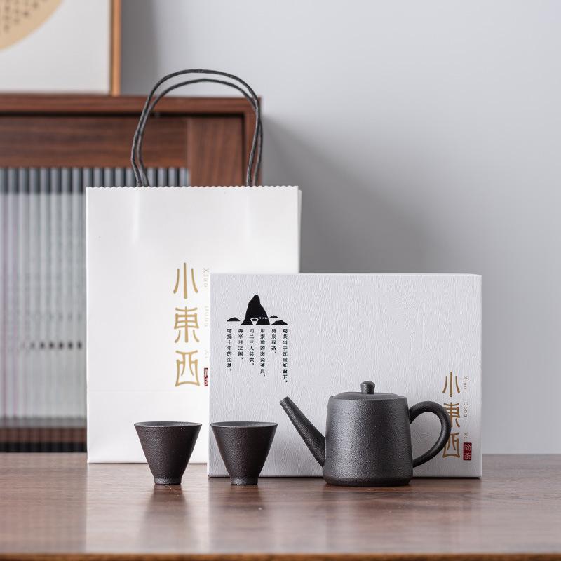Подарочный набор для чая Кунг-фу в стиле легкой роскоши, чайник, 24 чашки, чайный поднос, деловые подарки для клиентов