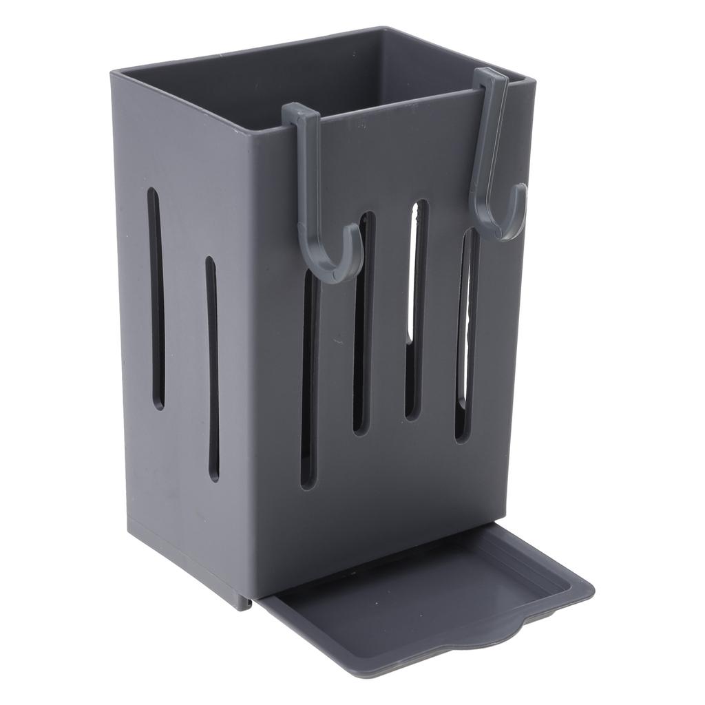 Эффективная настенная стойка для кухонных принадлежностей с держателем для палочек для еды и ящиком для хранения столовых приборов