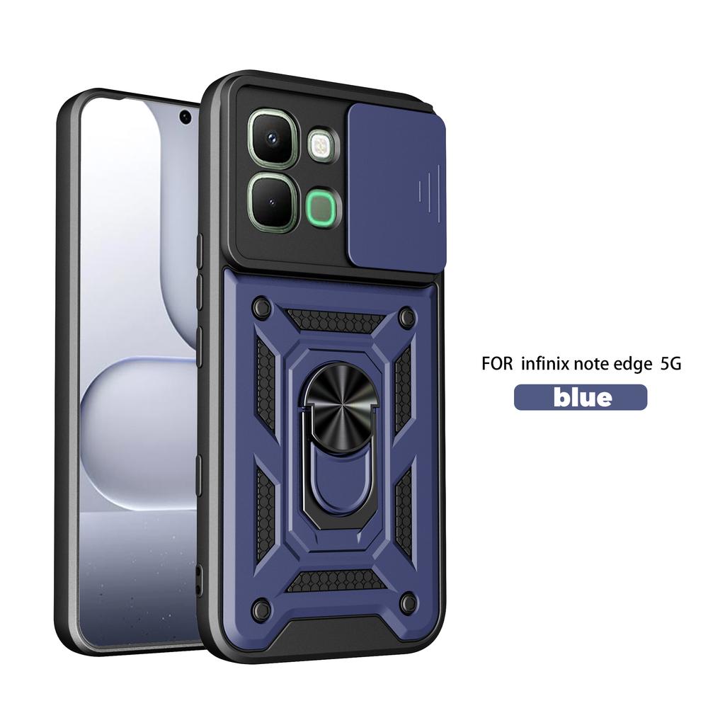 Для Infinix Note Edge Чехол для Infinix Note Edge Cover 5G Магнитное кольцо-держатель Бронированный чехол для телефона Слайдер Защита камеры Задняя крышка