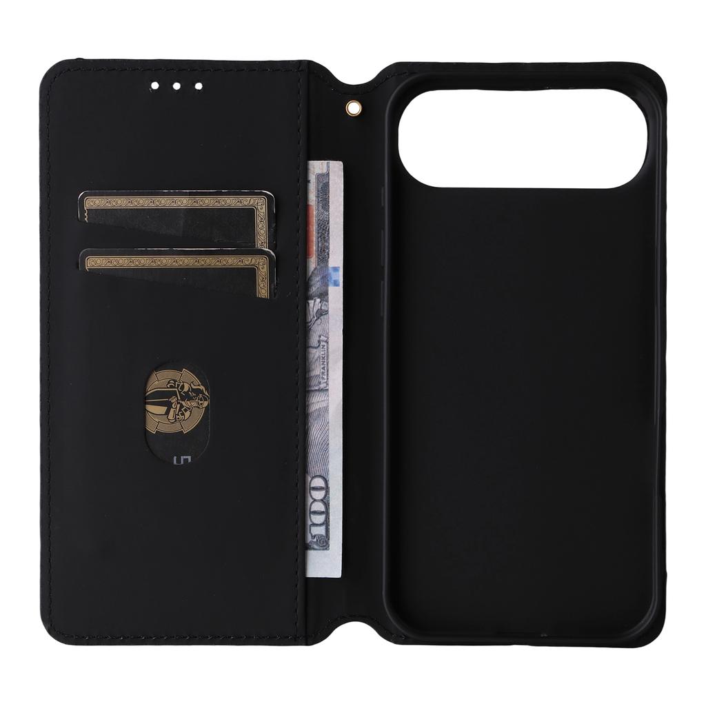 For iPhone Air Case Wallet Rhombus Imprinted Leather Phone Cover