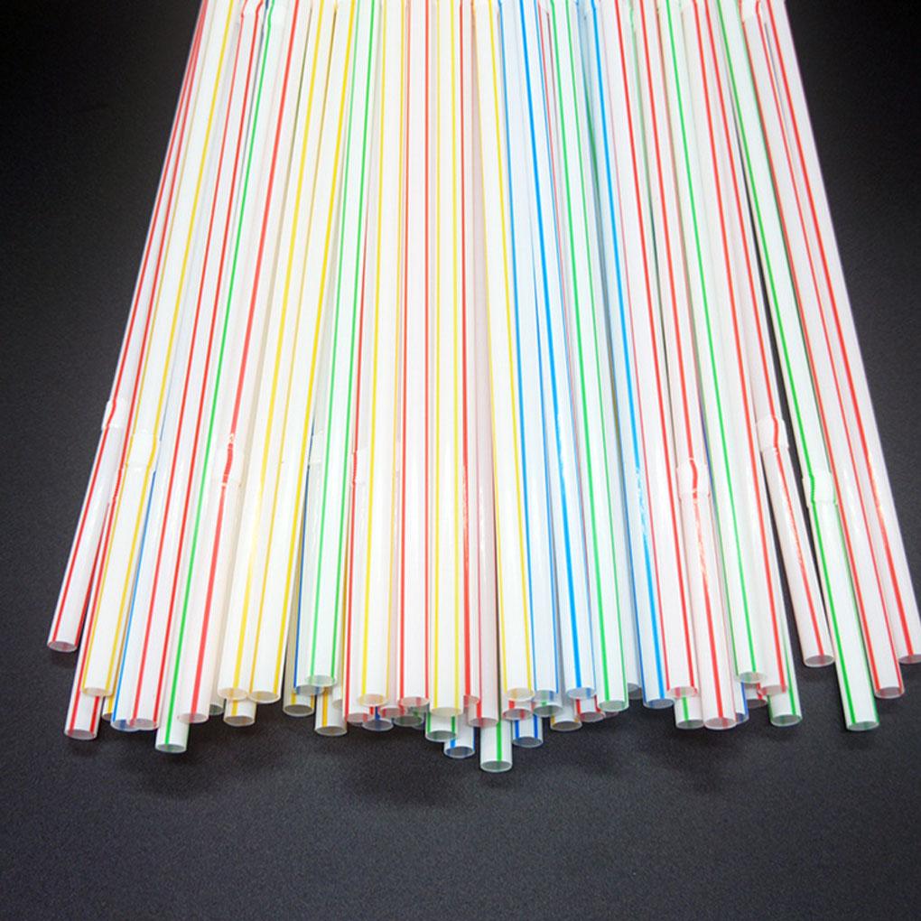 100 шт. одноразовые пластиковые гибкие трубочки для питья, большое количество, 6 мм, инструменты для напитков, офис, школа, кафе, ресторан