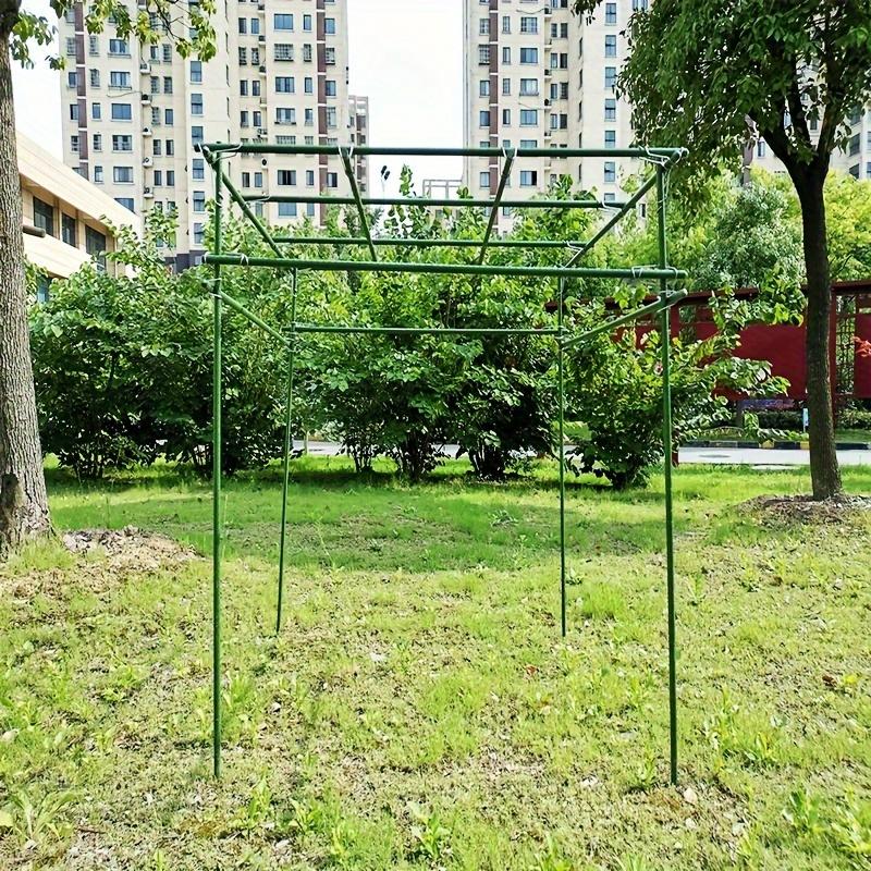 10pcs, Garden Climbing Vine Covered Plastic Steel Pipe Fittings Fixed Buckle Support Pillar Connection Buckle Spring Buckle Home Planting Wire Buckle