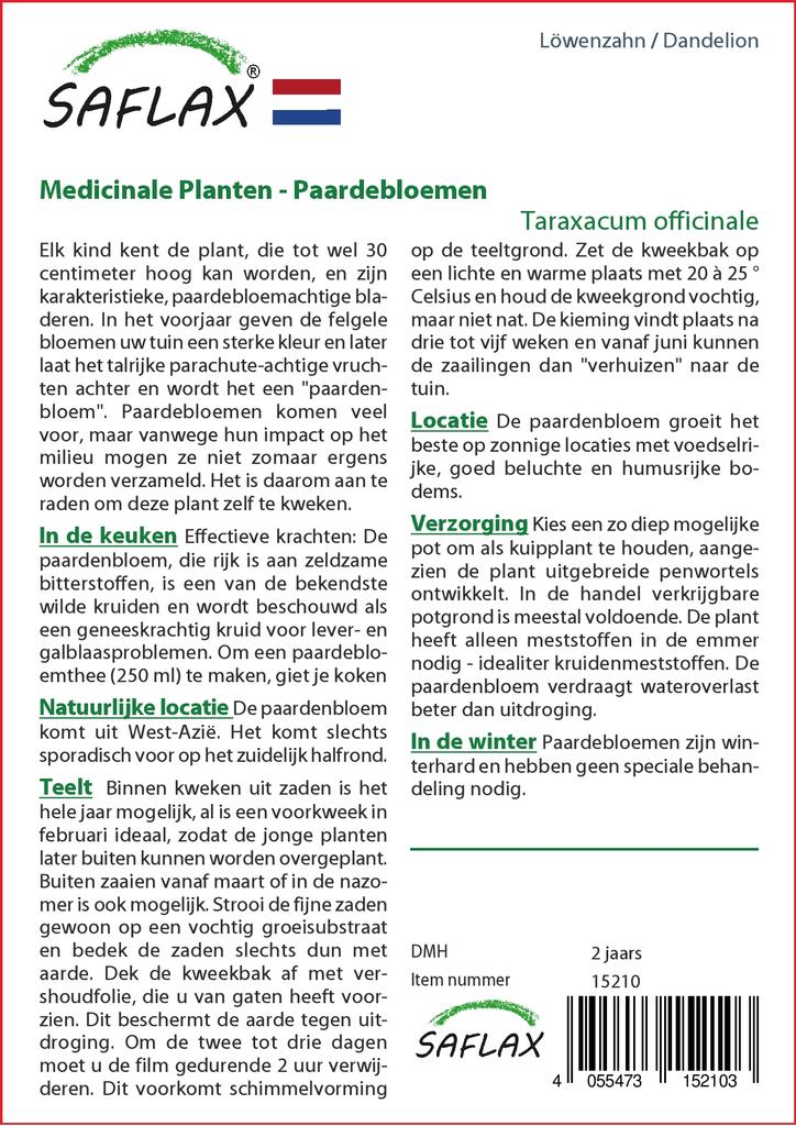 SAFLAX Garden in the Bag - Одуванчик - 200 семян - С субстратом в подходящем пакете - Taraxacum officinale