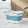 Storage Basket Portable Folding Plastic Bath Caddy with Handle Large Capacity Strong Load-bearing Travel Bathroom Organizer