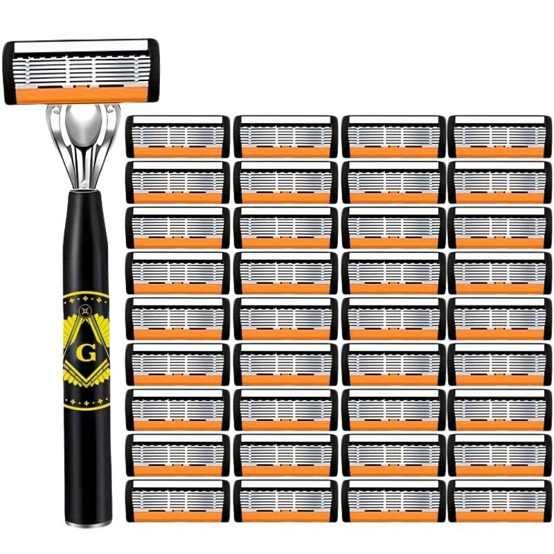 Высококачественные мужские лезвия для бритвы 6 слоев Немецкая нержавеющая сталь Бритвенные картриджи Совместимы с бритвой Mach