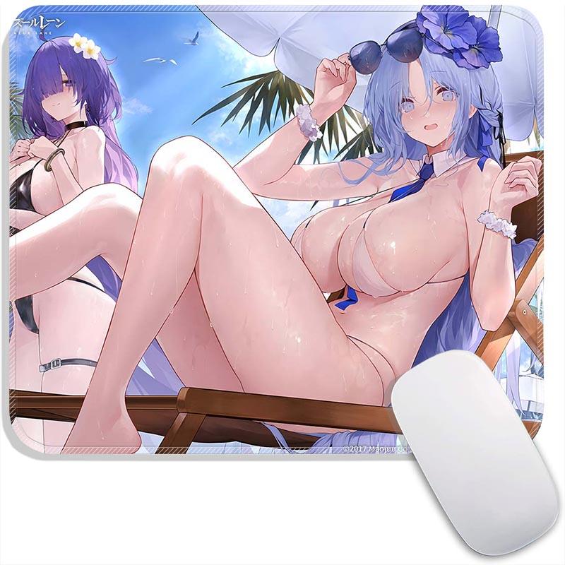 Стандартная игровая поверхность для мыши Аниме Azur Lane Ульрих Эльзас Азума Маленькая игровая поверхность для мыши Дорожная подкладка для мыши Плимут Нескользящие офисные коврики для мыши